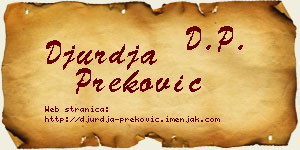 Đurđa Preković vizit kartica